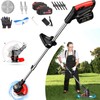 Cordless Weed Wacker with 2 Batteries, Electric Grass Trimmer, Adjustable