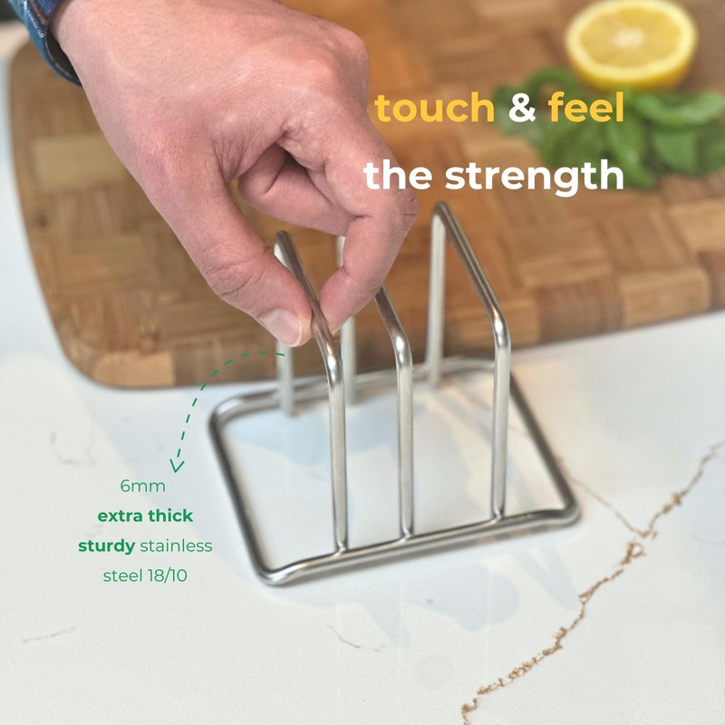 Clove Chopping Board Rack Stand 100% Stainless Steel 18/10, Cutting
