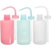 Lurrose Botellas Exprimibles para Pestañas 250ml 3 Piezas Boca Curva
