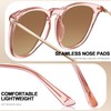 CARFIA Pink Mirrored Lightweight Polarized Sunglasses for Women UV Protection,