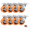 2 Inch Casters, ASHGOOB Caster Wheels with Side Brake, Locking