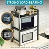 DOLALIKE Expandable Microwave Rack, Countertop Kitchen Utensils Tableware Storage, Carbon
