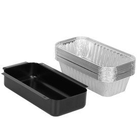 G416-0015-W1 Drip Pan for CharBroil 463675016 463276016 463342420 463632520 463257520 463644220 Gas Grill, Grease Pan with 10 Pack 9328812P06 Aluminum Liner