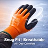 Supreme TTF Waterproof Thermal Work Gloves, Double Latex Coated, Orange-Black,