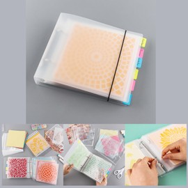 6"x6" Cookie Stencil Storage Binder Die Cut and Stamp Storage Folder Baking Stencil Organizer Scrapbooking Cutting Dies Stencil Storage Book Collections Case Organizer for Stencils Dies Stamps