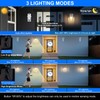 TITOSICHY 2 Pack White Porch Lights with GFCI Outlet, Dusk