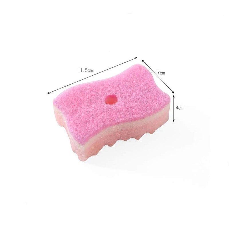 Yellow Pink Colors Multi-Functional Sponges Non-Scratch Scrub Sponges Household Kitchen