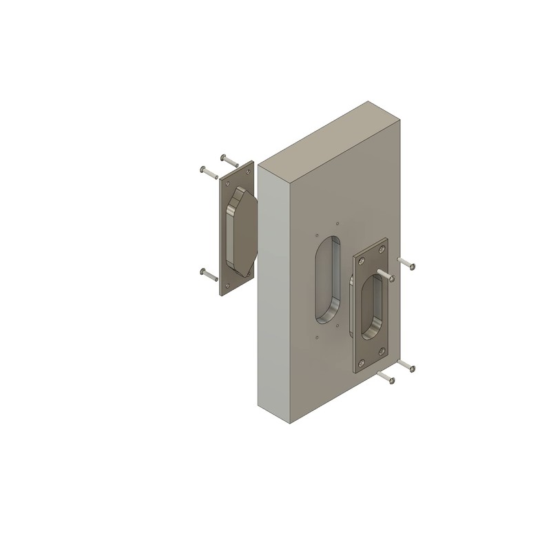 Beschläge Hamburg Bauhaus SM 216-970 MPN PVD Sliding Door Fitting