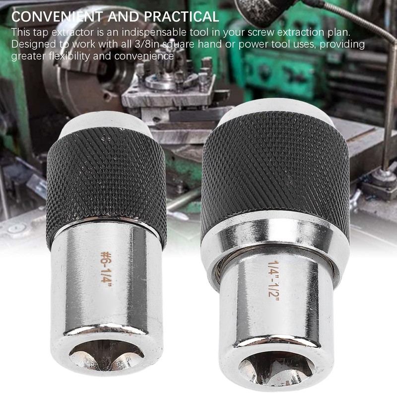 2Pcs Tap Socket Set Adjustable 3/8 Drive Ratcheting Tap Handle