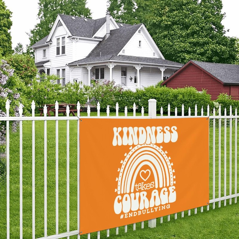 Unity Day - Peace Love Unity Anti Bullying Orange Banner