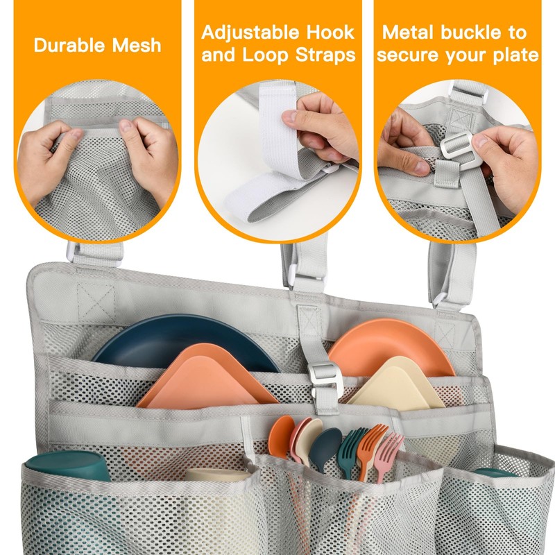 Xxerciz Camping Dish Drying Bag Collapsible Dish Drying Rack, Portable