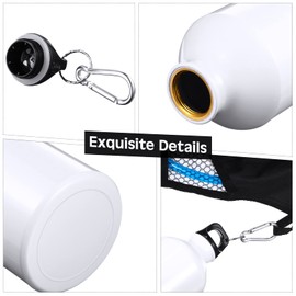 CHENGU 16 Pack Aluminum Water Bottles 20 Oz Blank Reusable Water Bottles Lightweight Aluminum Gym Travel Water Bottle Leak Proof Team Customized Water Bottles for Bike Bicycle Camping (White)