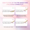 NAGARAKU Eyelash Extensions Premade Fans Eyelash Premade Volume Fan Eyelashes