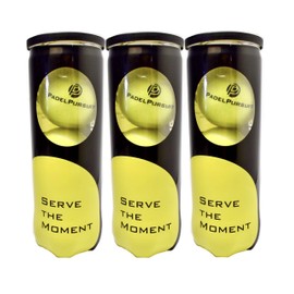PadelPursuit Training Padel Balls for Training Games, 3 x 3 Tub, 9 Padel Tennis Balls