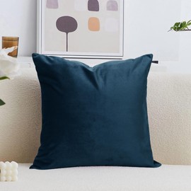 QATAN Decorative Cushion Covers 45x45 Art Throw Pillow for Living Room, Sofa, Outdoor Decor Square Plain Pillow Covers 18x18 Invisible Zipper, Car, Patio, Couch, Balcony, Hotel (Navy, 45 x 45)