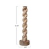 Creative Co-Op Tall Hand-Carved Mango Wood Twisted Taper Candle Holder,