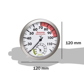 TFA Dostmann Analog Sauna Thermo-Hygrometer Heat Resistant Materials Temperature Humidity