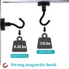 MIN CI 18pcs Black Strong Magnetic Hooks, 20mm Strong Magnets