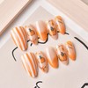 30 Pcs Fall Almond Press on Nails Medium Full Cover