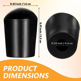 GEEHUA 8Pcs Cello Endpin Rubber Tip, Cello Endpin Stopper Slipstop Holder End pin Cap Protector Instrument Tail Pin Stoppers Floor Protection Instrument Accessories for Celloes Practice Performance