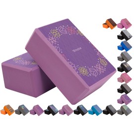 RDX Yoga Block Set, High Density EVA Foam Blocks, Non-Slip Lightweight Yoga Block for Body Balance, Strength Flexibility, Pilates, Fitness Support and Bar, Home Fitness Equipment, 23 x 15 x 9.8 cm