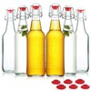 YEBODA Clear Glass Beer Bottles for Home Brewing with Easy