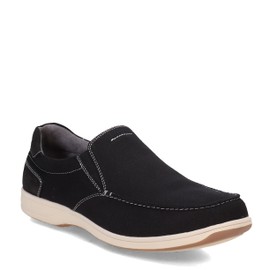 Florsheim Men's, Lakeside Canvas Moc Slip On Black 11.5 M