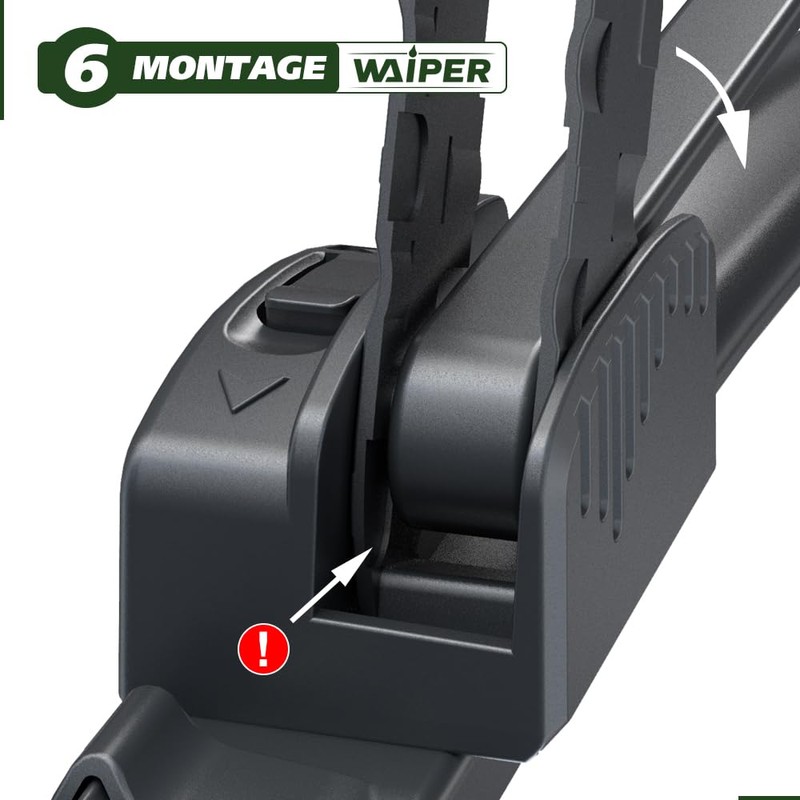 WAIPER Front Windscreen Wipers Compatible with Aixam City (2012 Onwards)