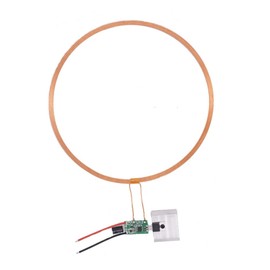 Taidacent 24V 200mm Wireless Led Coil Wireless LEDs and Inductive Induction Coil Charger Module for Creative 3D Ring Night Light (1 Transmitter Coil)