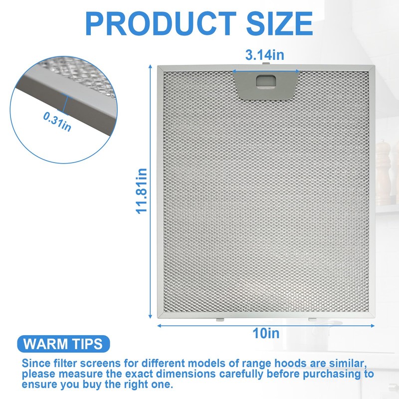3PCS WB02X24871 Range Hood Grease Filter Compatible with GE Range