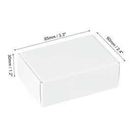 PATIKIL 3.3x2.4x1.2 Paper Soap Box, 20 Pack Homemade Soap Boxes Rectangle Presents Packaging Boxes for Birthday Christmas DIY Craft, White