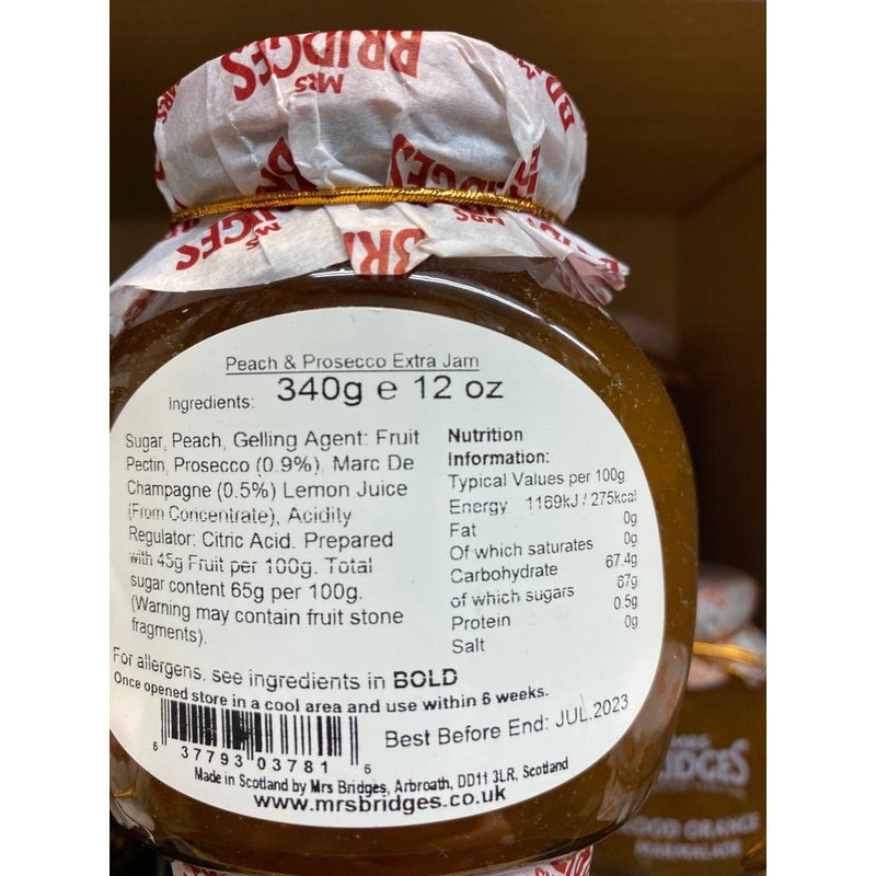 Mrs Bridges Peach and Prosecco Preserve