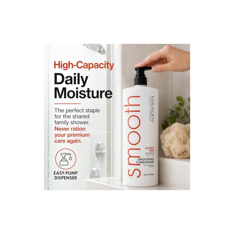 Keragen, Hair After Care Conditioner, Smoothing, 32oz