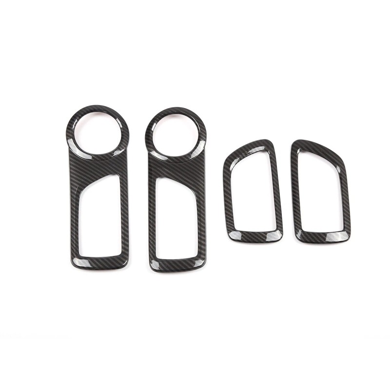 momocar ABS Carbon Fiber Door Inner Handle Bowl Frame Trim