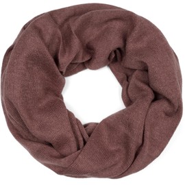 styleBREAKER Soft Fine Knit Loop Scarf in Elegant Melange Look, Tube Scarf, Fine Knitted, Unisex 01016135, mauve