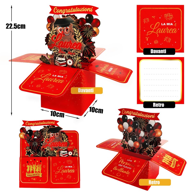 BOFUNX Pop Up Card for Graduation 2025