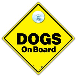 Dogs On Board Sign, Dog on Board Car Sign, Car Sign for Dog Owners, Baby On Board Sign for Dogs, Dog Vehicle Sign, Dog in Transit Sign, Dog in Car Sign 14cm