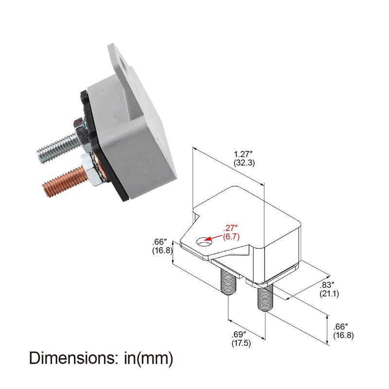 GLOSO E510 Single Mounting Bracket Stud Type 1 Auto Reset