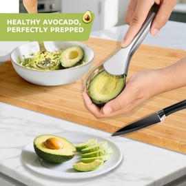 OERPHO Avocado Slicer Tool,Stainless Steel Avocado Cutter Tool Set,Contains Avocado Knife,Avocado Masher and Fruit Knife,Used for Avacado Cutting and Peeling,is the Essential Masher Kitchen Tool.