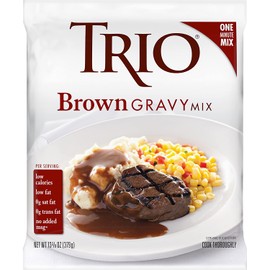 Trio Gravy Mix, Brown Gravy, Holiday Roasts, Dehydrated, Just Add Water, 13.37 oz Bag