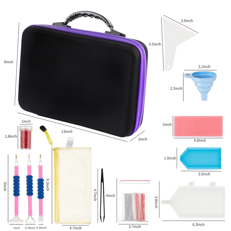 Douorgan Diamond Painting Storage Containers 60 Slots Accessories and Tools