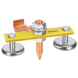 BAYTORY Upgrade Magnetic Welding Support Ground Clamp Tools, Twin Welding Magnet Head, Strong Magnetism Large Suction, Copper Tail Welder Stability Clamps