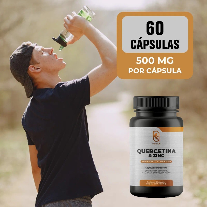Quercetina + Zinc + Bromelina 60 Cápsulas Sabor Sin Sabor