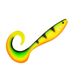 Rapala Soft Otus 18 cm, 55 g, rubber fish, pike bait, bigbait, swimbait, predator fish bait for spin fishing, twister, colour: fire tiger