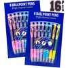 8 Ballpoint Pens Set Soft Nonslip Grip Medium Ball Point