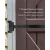 24 Inch Black Heavy Duty Gate Hinges with Mounting Screws,