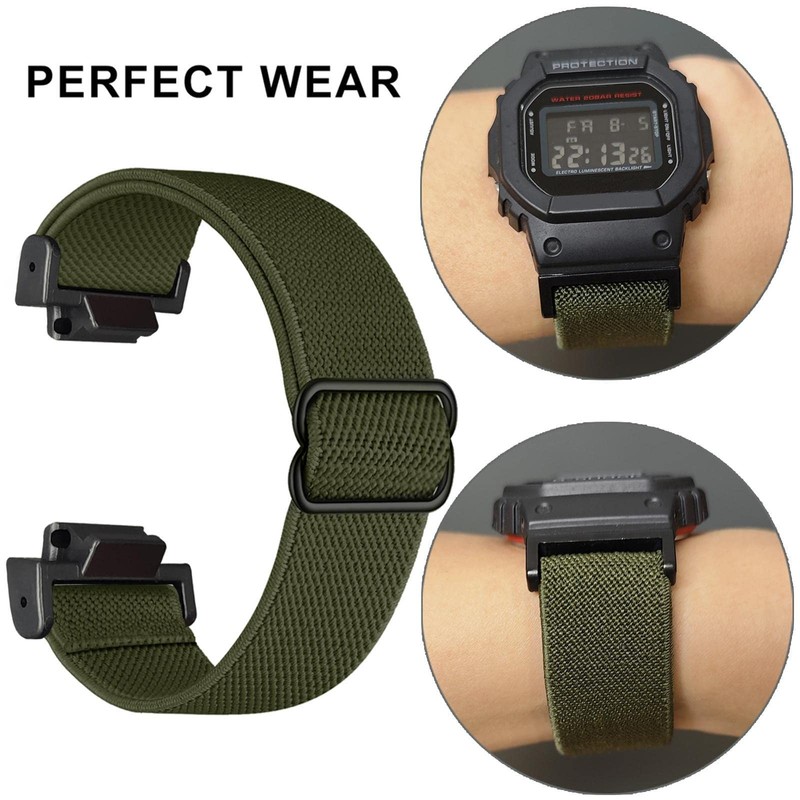 ahayo Elastic Watch Strap for Casio gshock GW-DW5600, Soft Nylon