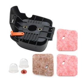 Hoypeyfiy 4140 141 0501 Air Filter with Cover Air Filter Housing Primer Bulb Replacement for Stihl FC55 FC55DZ FC55Z FS38 FS45 FS46 FS55 HL45 HL45DZ HL45Z KM55 KM55C String Trimmer Weed Eater