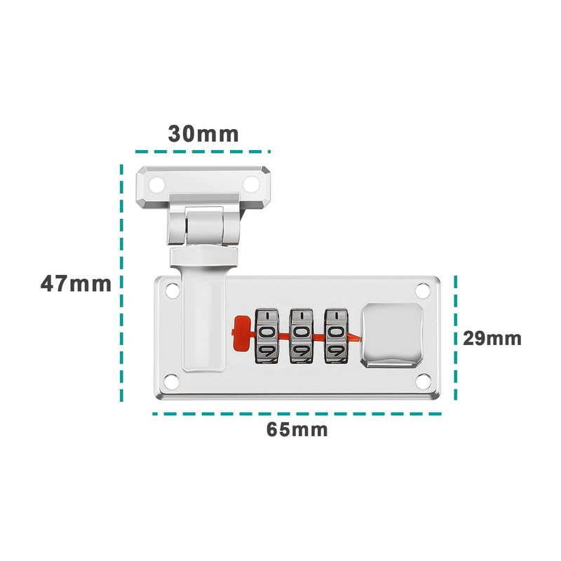 SG Store 2pcs Suitcase Combination Lock Luggage Hasp Lock Digital