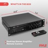 PYLE Bluetooth Home/PA Mixing Amplifier - Built-in USB Playback,Micro SD
